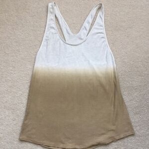 Lululemon White and Tan tank top Tye Dye